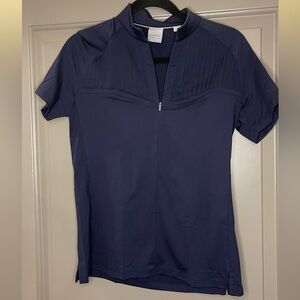 Dunning Solheim Cup Navy Short Sleeve Golf Shirt